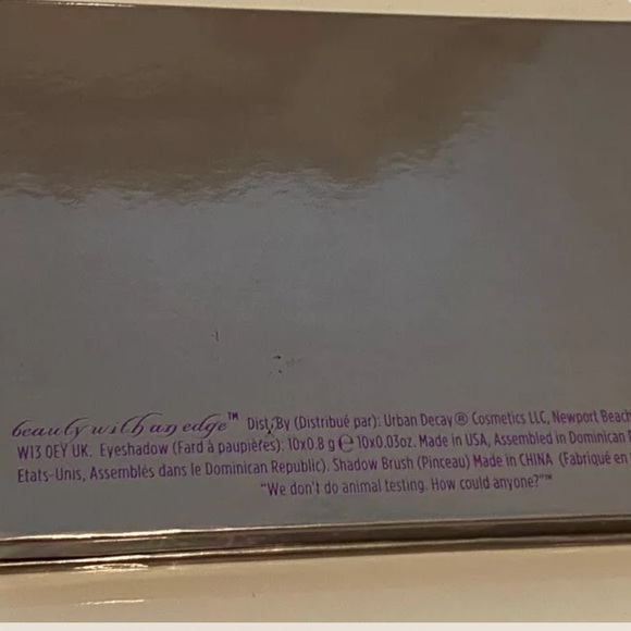 Urban Decay Eye Shadow 10 Shades Palette w/BRUSH - Picture 5 of 10